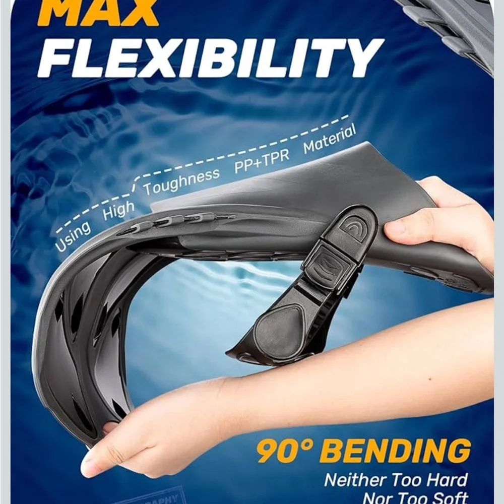CAPAS Black Snorkeling Fins